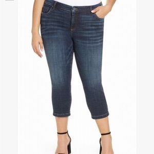Kut from the Kloth cropped, slightly distressed jeans